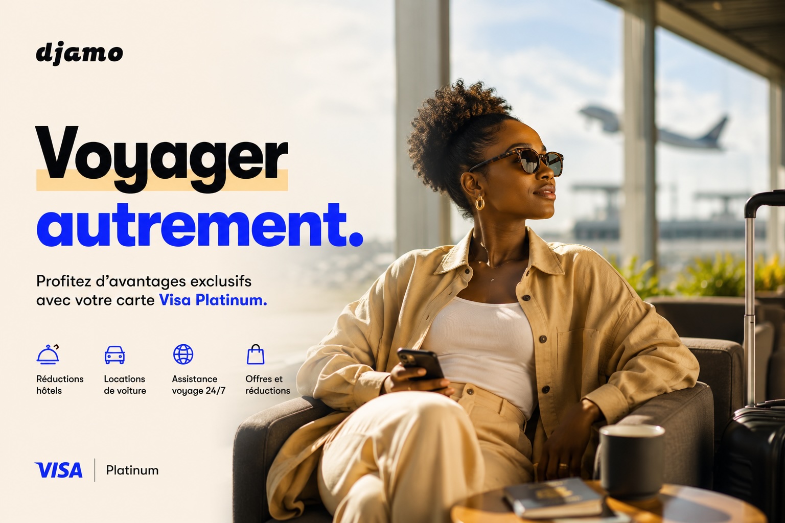 Visa Platinum - voyager autrement avec Djamo Premium