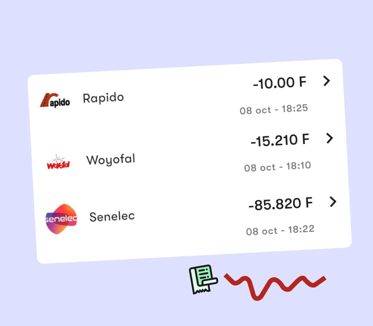 Payment proof, always at hand