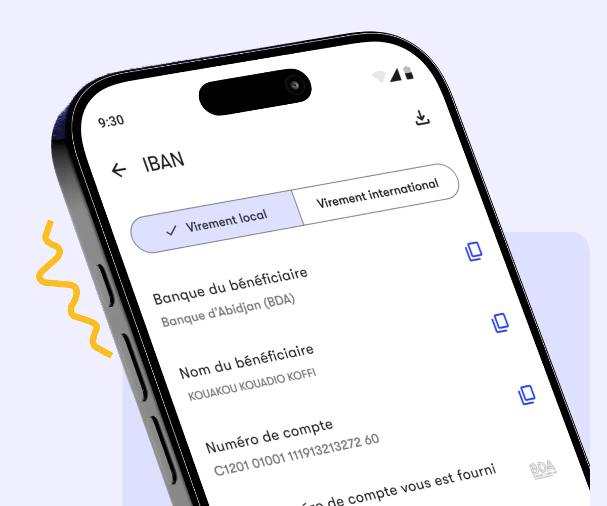 Un IBAN, dès l'ouverture