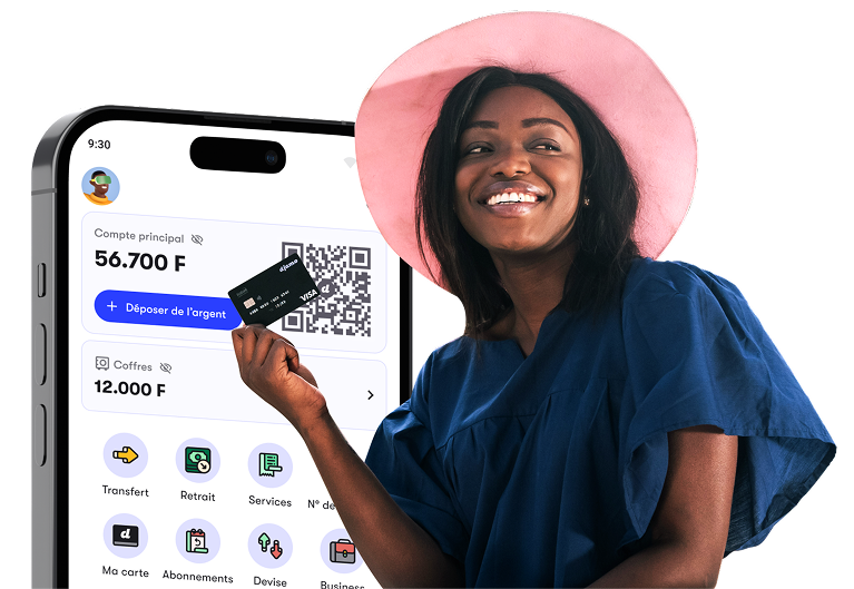 Carte VISA Djamo pour retirer et payer partout